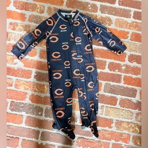NFL  Chicago Bears One Piece Footie - Navy and Orange